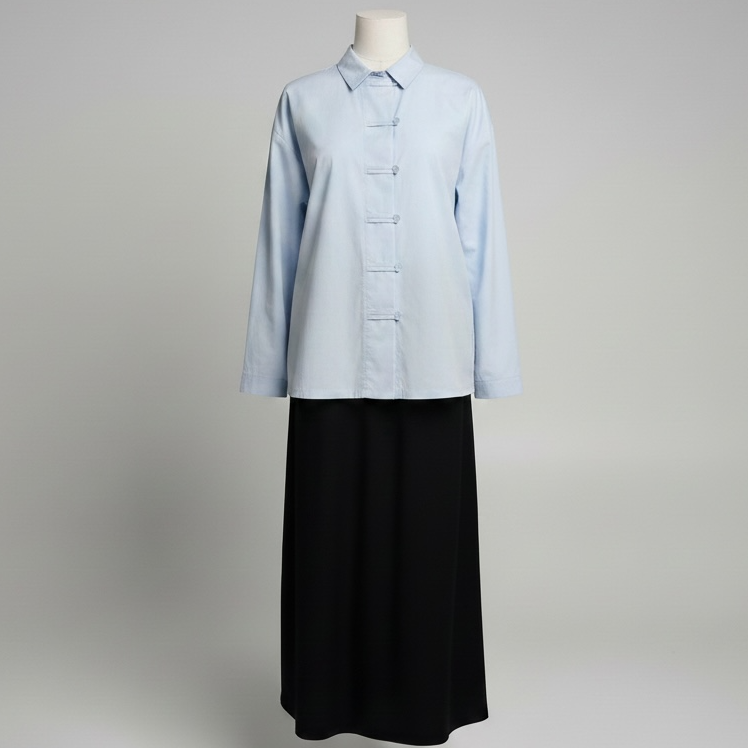Chemise Tressée Bleu