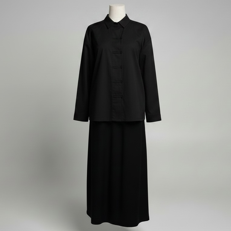 Chemise Tressée Noir